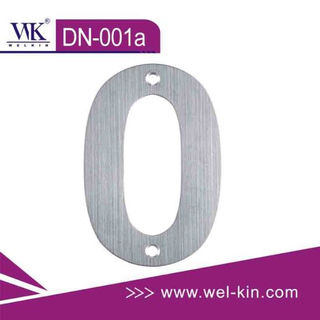 Número de casa de puerta de tornillo invisible de acero inoxidable de estilo moderno (DN-001A)