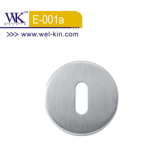 Roseta de mango de puerta de tubo redondo de acero inoxidable cepillado 304 con embutir (E-001A)