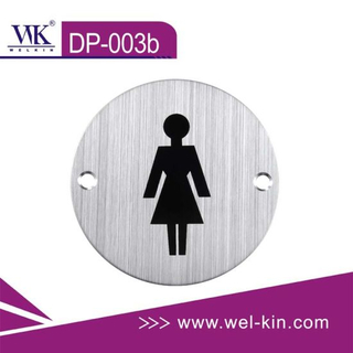 Baño de mujeres moderno de acero inoxidable placa de la señal de la puerta de señal para el baño (DP-003b)