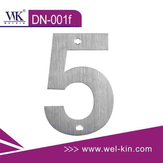 Letras de metal de acero inoxidable para la dirección Número de habitación de hotel y número de puerta (DN-001f)