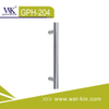 Tubo redondo de acero inoxidable en forma de H 304 manijas Manija de puerta de vidrio Manija de baño (GPH-204)