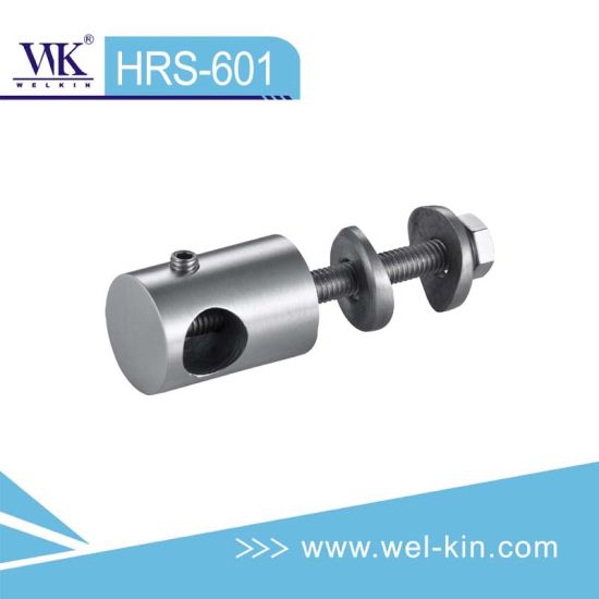 Soporte de hardware de puerta de vidrio de baño de acero inoxidable para pasamanos (HRS-601)