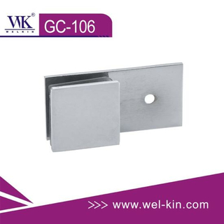 Abrazadera de vidrio para baño de acero inoxidable Abrazadera de vidrio para sala de ducha Abrazadera de vidrio de latón macizo (GC-106)