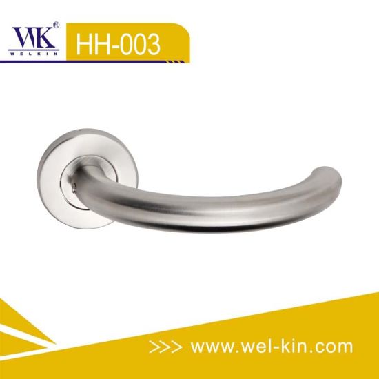 Manija de palanca de puerta de acero inoxidable con manijas de tubo de manija de puerta de fabricación china ligera