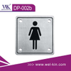 Número de puertas de vidrio Placa de señal de acero inoxidable para inodoro (DP-002b)