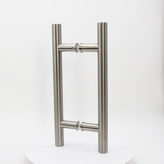 Tirador de puerta de madera y vidrio de acero inoxidable (GPH-002)