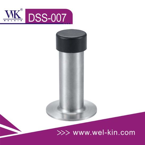 Inox 304 Tope de puerta tubular Tope de puerta de caucho de resorte (DSS-007)